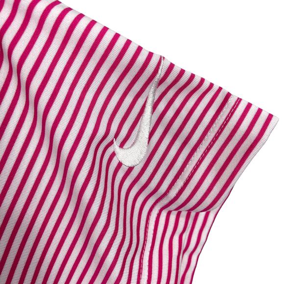 Nike Dri Fit Pink Striped Polo Golf Shirt Men's Size XXL - Picture 3 of 7